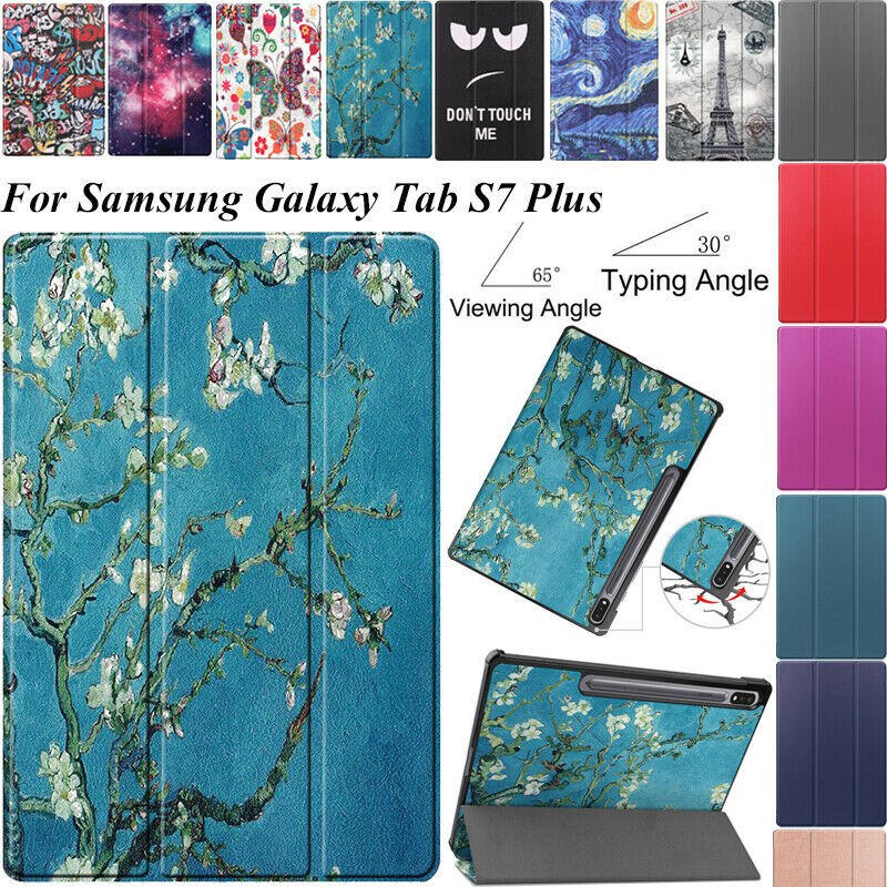 Bao da máy tính bảng nắp lật chống sốc cho Samsung Galaxy Tab S7 Plus 12.4 T970 T975 2020