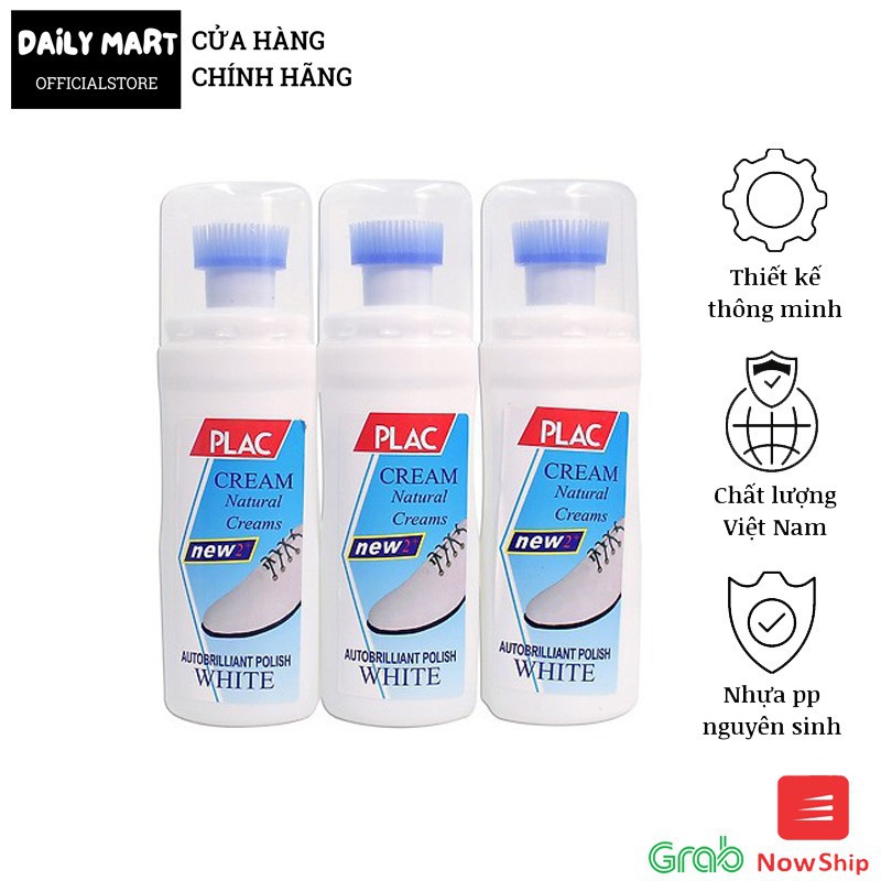 Chai Nước Vệ Sinh Giày, Nước Lau Rửa Giày PLAC 100ml Đầu Cọ Lau Sạch Đánh Bay Vết Bẩn Trên Giày Mà Không Cần Giặt.