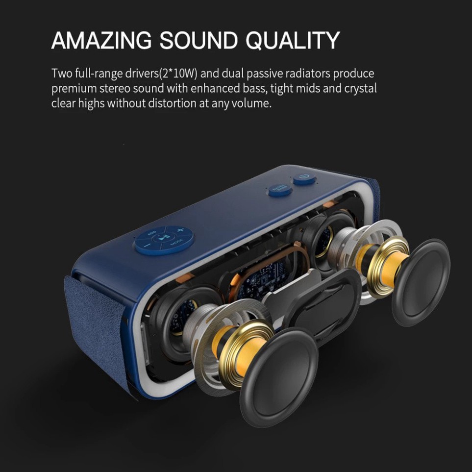 Loa di động Doss SoundBox Pro công suất 20W âm bass sâu cho điện thoại và máy tính