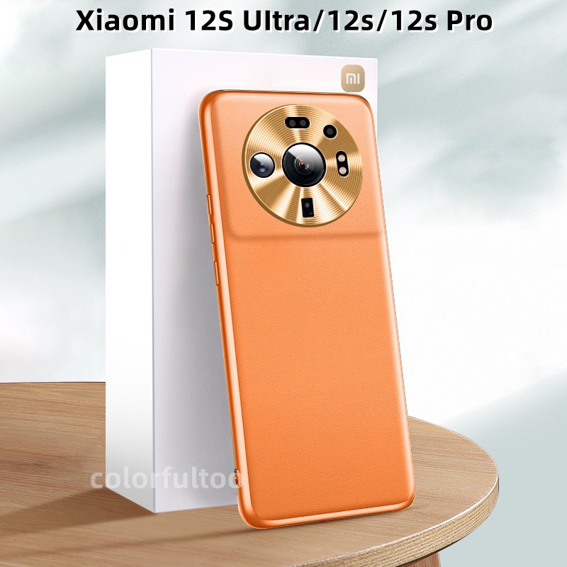 Ốp Điện Thoại Da Viền Kim Loại Sang Trọng Chống Trầy / Sốc Cho Xiaomi 12S Ultra 12S Pro 12Ultra Mi 1