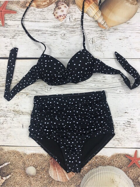 Set Bikini Cạp Cao Quần Nhúng Che Bụng OZERI M01 | BigBuy360 - bigbuy360.vn