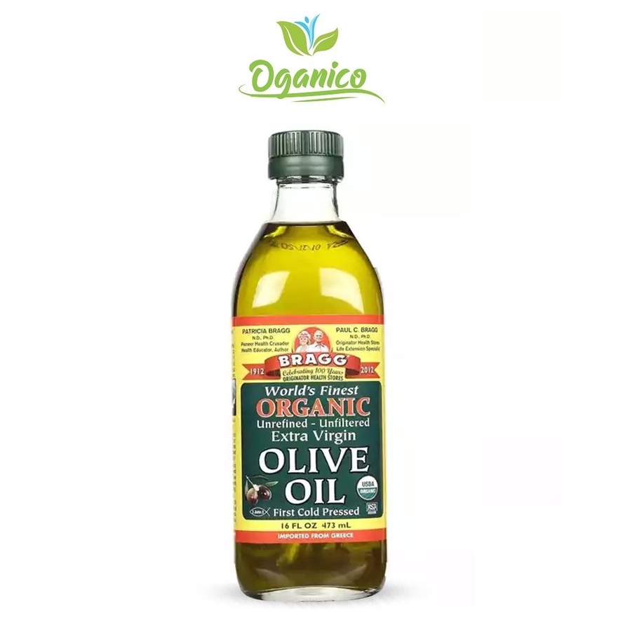 Dầu Oliu Hữu Cơ / Dầu Olive Ép Lạnh Hữu Cơ Bragg Organic Extra Virgin Olive Oil, Chứng nhận Hữu cơ Mỹ, EU