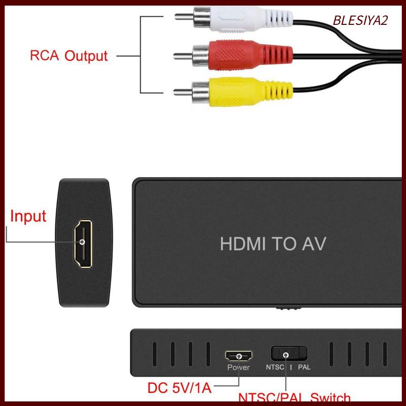 Bộ ChuyểN ĐổI HDMI Sang AV PAL 1080P Cho TV DVD HDTV Box - Blesiya2