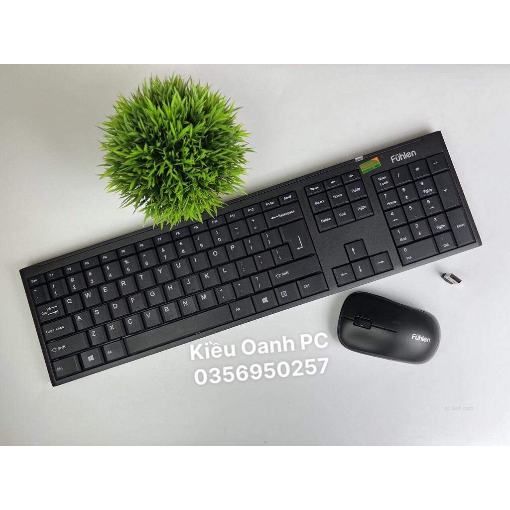 BỘ PHÍM CHUỘT KHÔNG DÂY FUHLEN A120G - Bảo hành 24 tháng Chính hãng Ninza