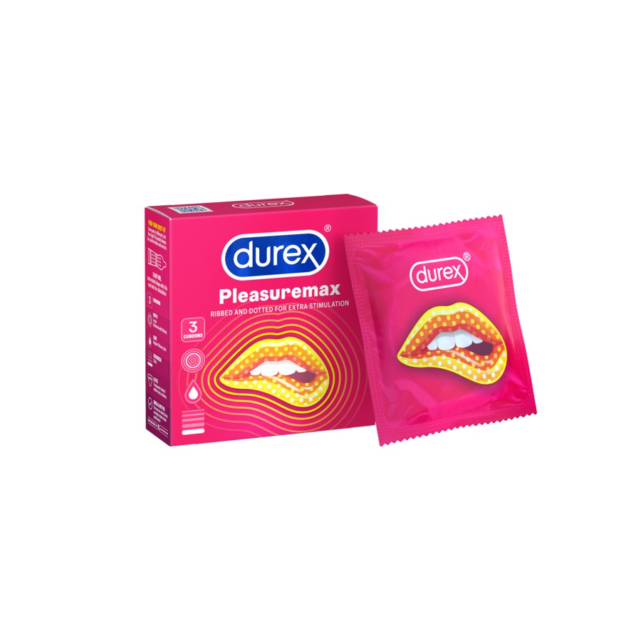 [DUREX HÀNG THÁI LAN] BAO CAO SU DUREX PLEASUREMAX PHÁT SÁNG TRONG ĐÊM - HỘP 3 CÁI 🔥🔥🔥