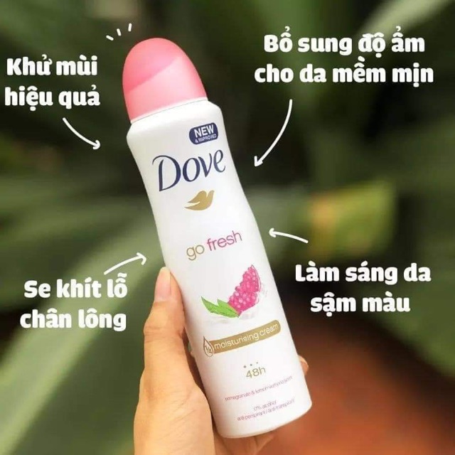 Xịt khử mùi toàn thân Dove Original dưỡng trắng da 48h