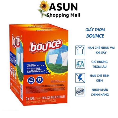 Lẻ 10 Miếng Giấy Thơm Quần Áo Bounce Mỹ Mùi Hương Dễ Chịu, Khử Mùi Nấm Mốc, Hương Thơm Tươi Mát Tự Nhiên