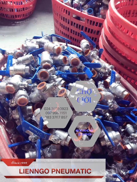 Van khoá bi cần gạt ren trong inox/ đồng MIHA chính hãng chịu áp cao, gạt khoá khí/nước/gas siêu bền