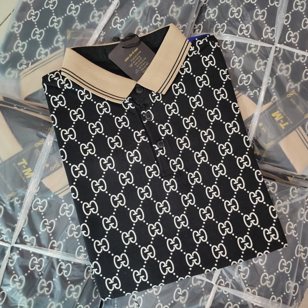 Áo thun nam ngắn tay cổ bẻ cotton 4 chiều cao cấp thêu logo . | BigBuy360 - bigbuy360.vn