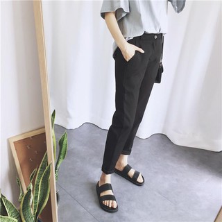 Quần đen baggy cạp chun