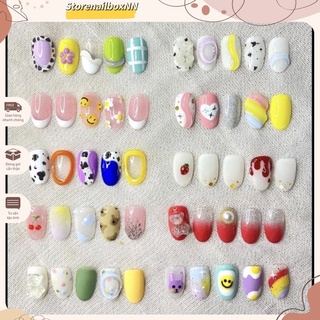 Nailbox ,10 móng úp thiết kế , vẽ hoạ tiết đơn giản.