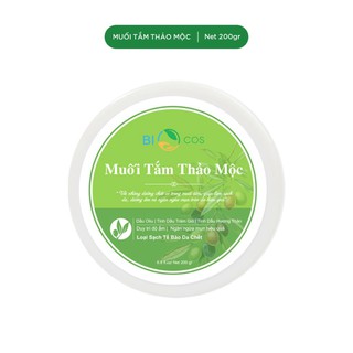 Muối tắm thảo mộc biocos - tẩy da chết, ngăn ngừa mụn, sáng da thơm mát 200g