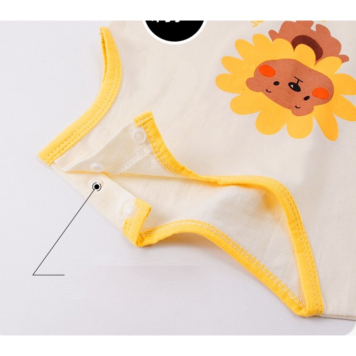 Bodysuit ba lỗ hàng Quảng Châu cao cấp siêu mát không tay body liền thân cho bé trai bé gái mặc hè