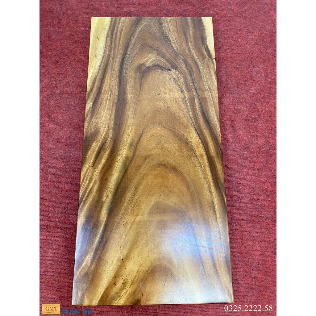 Mặt bàn học, bàn sofa gỗ me tây nguyên tấm dài 1,07m rộng 50cm dày 5cm