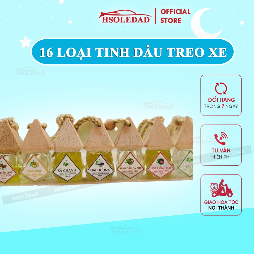 Kho sỉ Tinh dầu treo xe ô tô nguyên chất 20 loại mùi tùy chọn