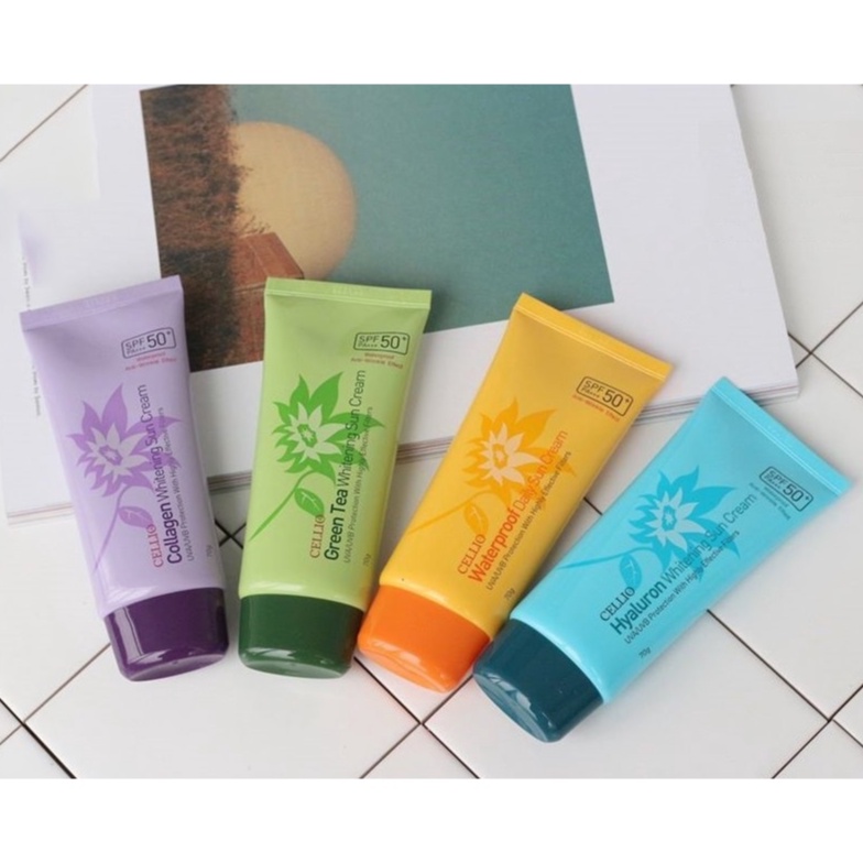 Kem chống nắng Cellio Whitening Sun Cream SPF50 PA+++ 70g