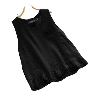 Áo không tay nữ chất liệu cotton dáng rộng ZANZEA