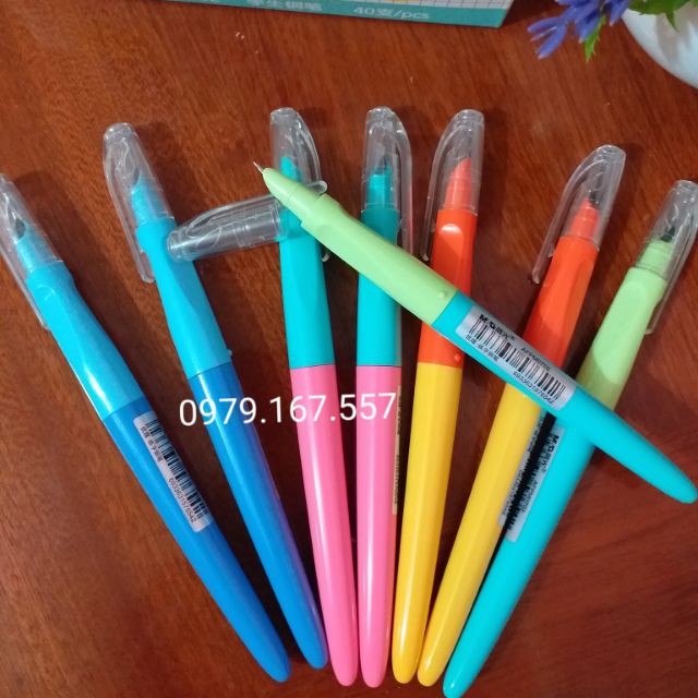 Combo 10 Bút bơm mực ngòi trơn định vị tay