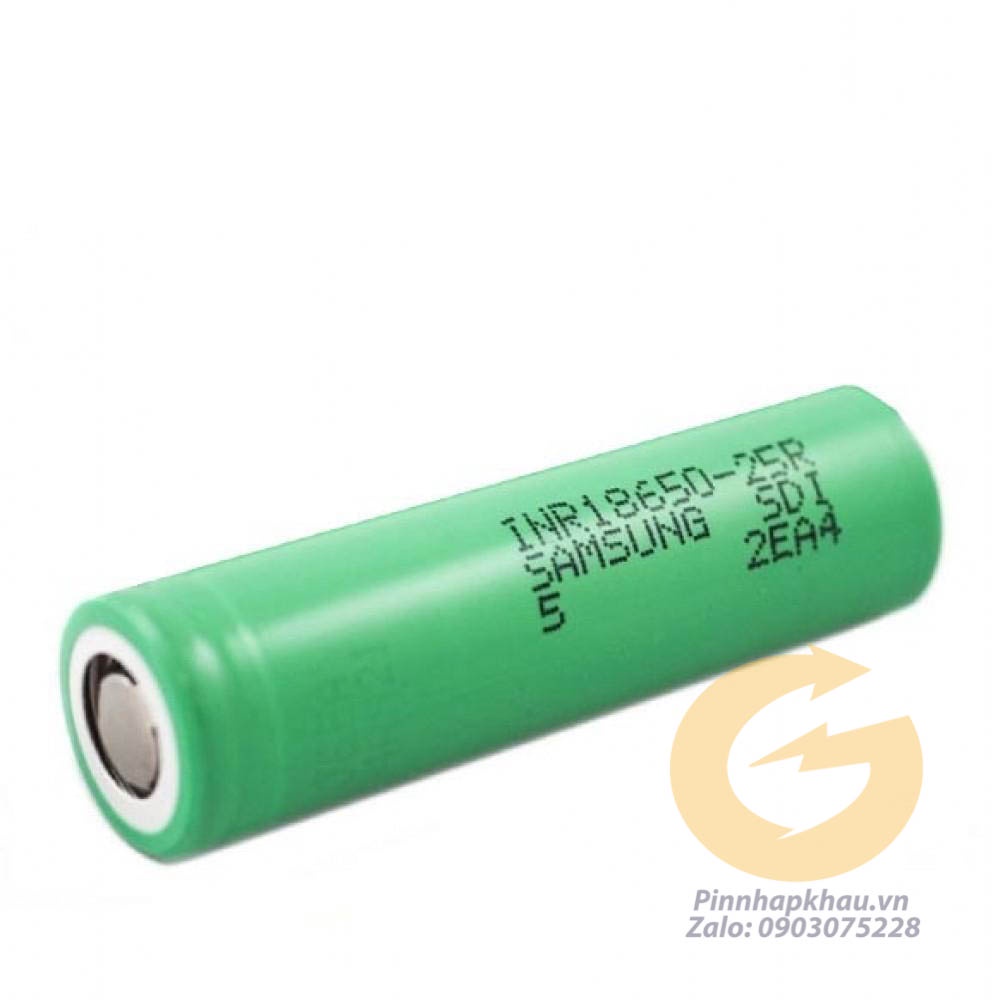 Pin sạc 18650 Samsung 25R 2500mah xã cực cao 20A mới 100% chuyên cho khoan, thiết bị cầm tay
