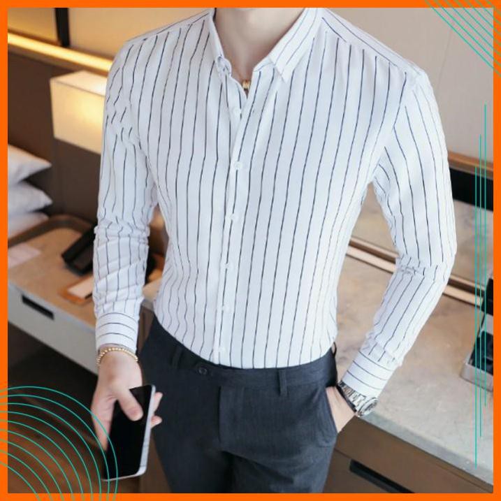 Áo sơ mi - Áo sơ mi nam kẻ cao cấp - Chất liệu lụa mềm mịn, kiểu dáng slimfit trẻ trung, thanh lịch, tôn dáng | BigBuy360 - bigbuy360.vn