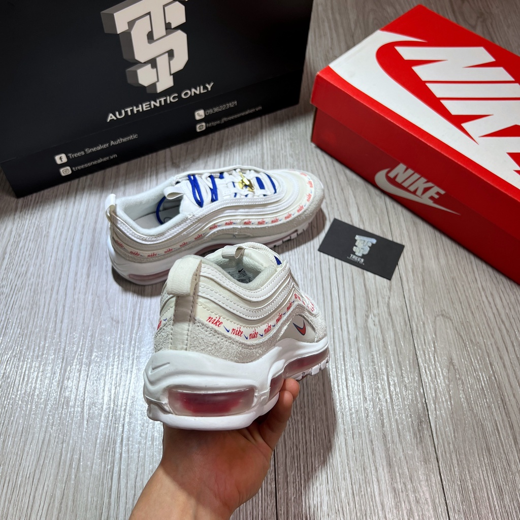 [CHÍNH HÃNG] Giày thể thao NIKE AIR MAX 97 SE LIGHT BONE UNIVERSITY RED