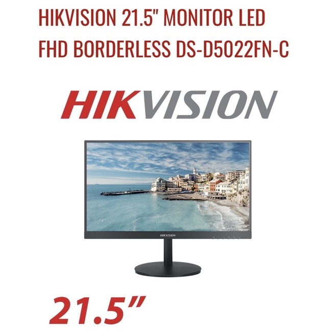 Màn Hình Máy Tính Không Viền HIKVISION DS-D5022FN-C 21.5 inch FHD-VA-60Hz/6ms-250 nits-HDMI-VGA - Hàng Chính Hãng