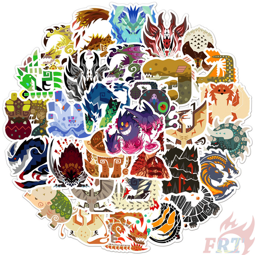 ❉ Monster Hunter Series 03 Stickers ❉ 50Pcs/Set Anime Games DIY Fashion Waterproof Decals Doodle Stickers