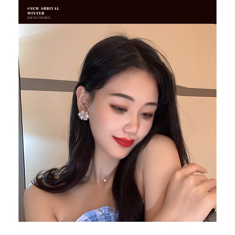 Khuyên Tai Đính Ngọc Trai Lưng Cao Cấp Tinh Tế Phong Cách Retro Cho Nữ