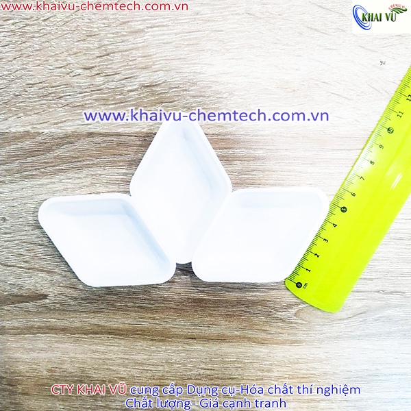 Combo 10 cái thuyền cân (đĩa cân) nhựa trắng 30ml hình thoi Aptaca-Ý