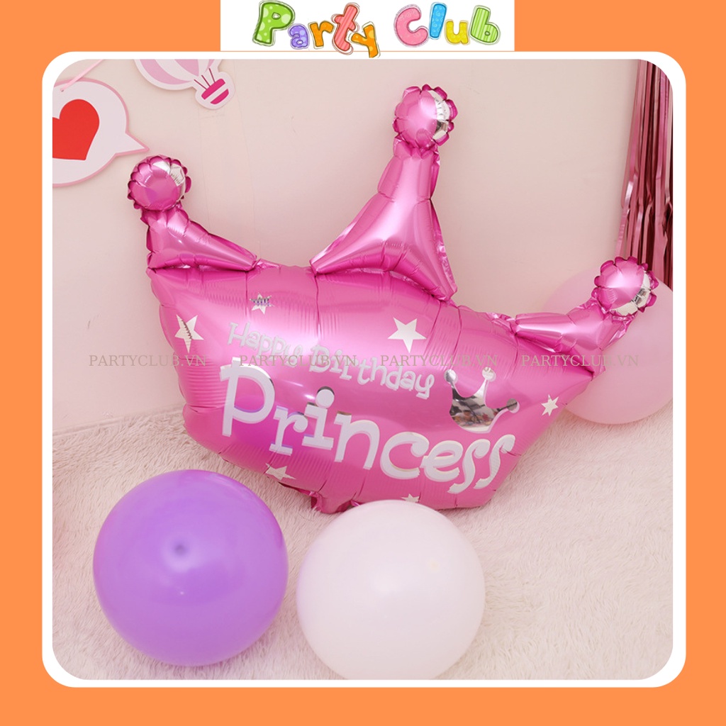 Bóng vương miệng xanh, hồng Prince Princess trang trí sinh nhật
