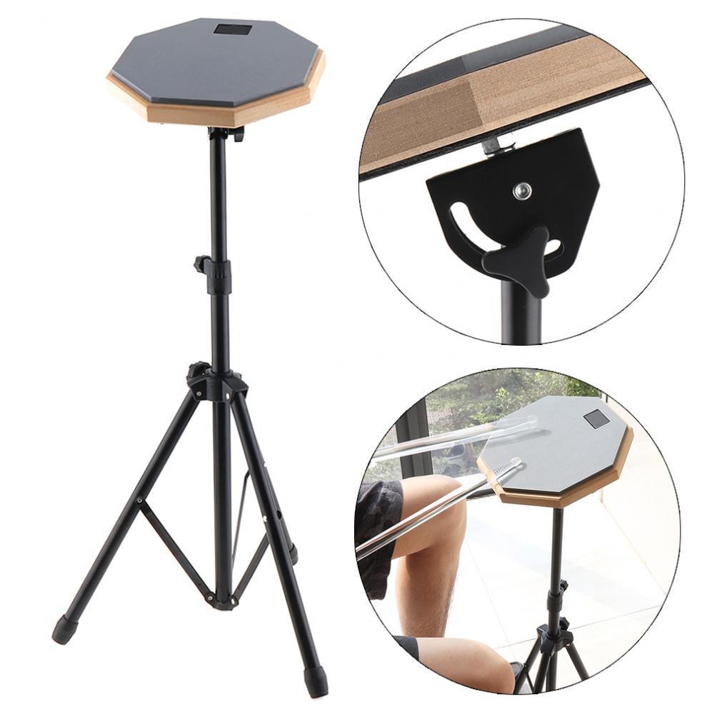 Tấm trống trống trống trống bằng gỗ cao su 8 Inch có giá đỡ sàn có thể điều chỉnh để tập thể dục trống Jazz