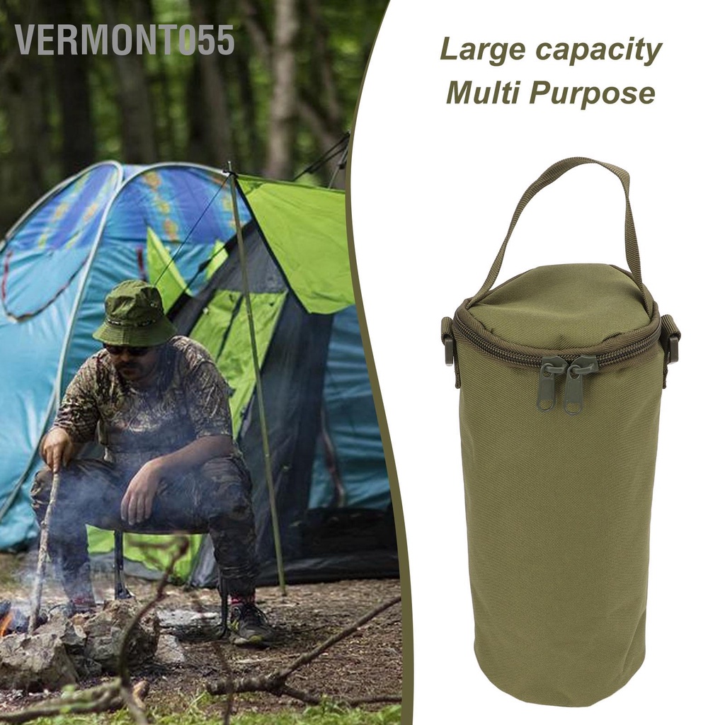 Vermont055 Túi đựng đồ cắm trại có dây kéo đôi Thiết kế tay cầm đeo vai cho xe tăng khí Đèn