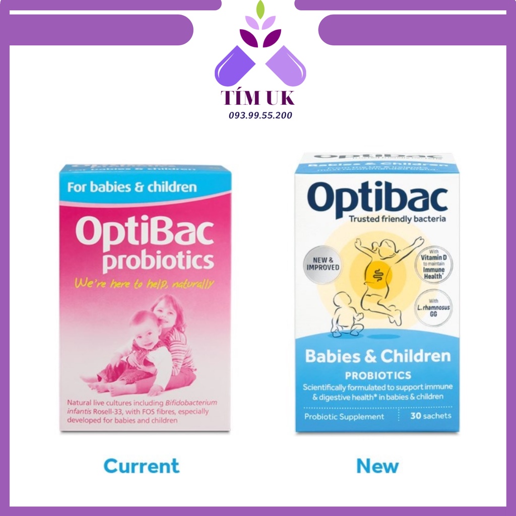 Men Vi Sinh Optibac Cho Trẻ Từ 0-12 tuổi Optibac Probiotics for Babies & Children 10 Sachets