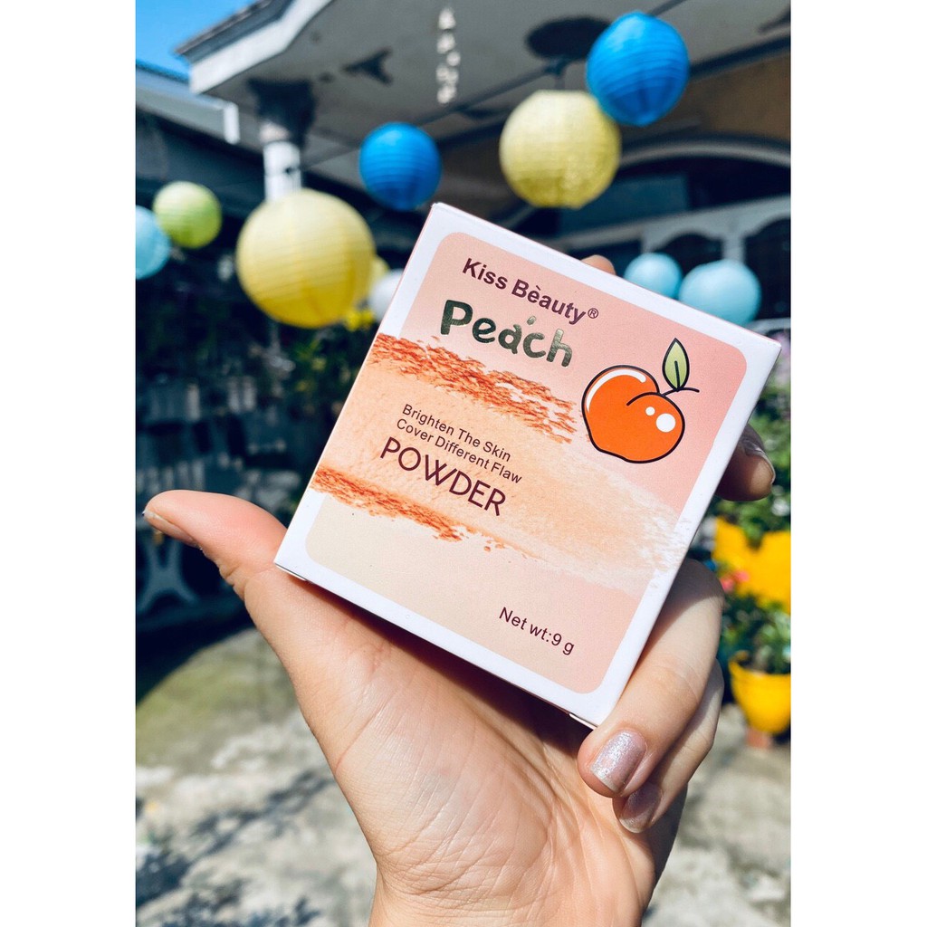 Phấn nền Đào Kiss Beauty Peach Powder phấn phủ kem nền mịn mượt lâu trôi chính hãng nội địa sỉ Kang | BigBuy360 - bigbuy360.vn