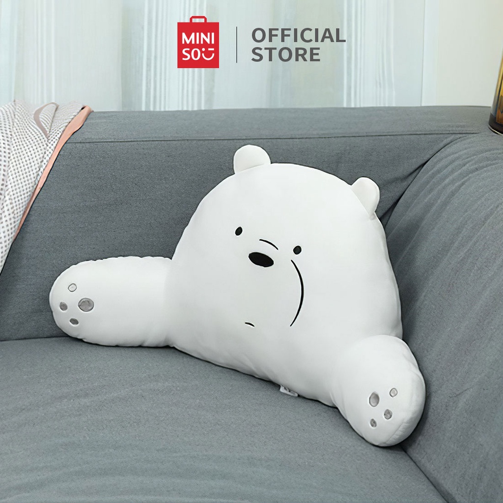 [Mã LIFEMALL2503 giảm 15% đơn 99K] Gối Tựa Lưng Miniso We Bare Bears Pillow (Grizzly) - Hàng chính hãng