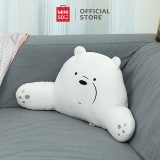 Mua  Mã LIFEMALL2503 giảm 15% đơn 99K  Gối Tựa Lưng Miniso We Bare Bears Pillow (Grizzly) - Hàng chính hãng