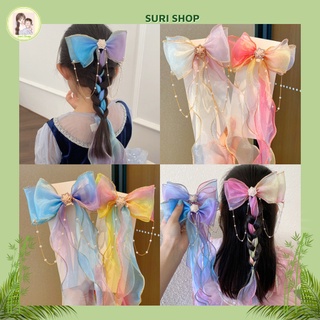 Kẹp nơ vải voan tiểu thư nữ tính - hot trend, kẹp tóc nơ đẹp, kẹp tóc hình nơ