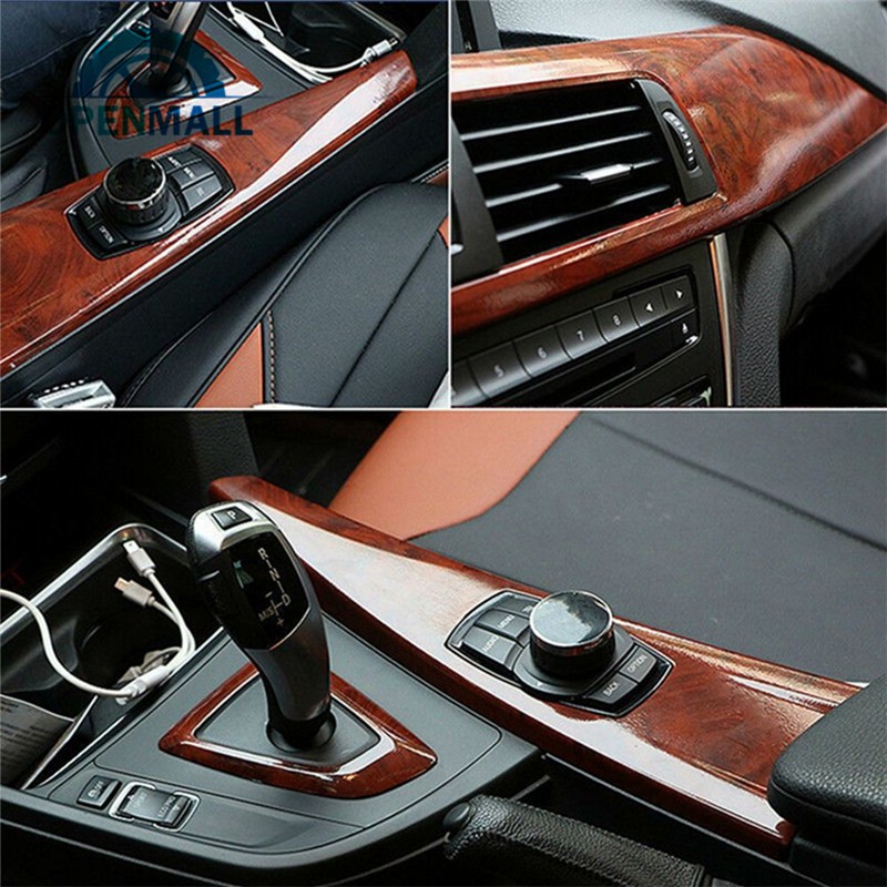 Miếng dán trang trí nội thất xe hơi họa tiết vân gỗ