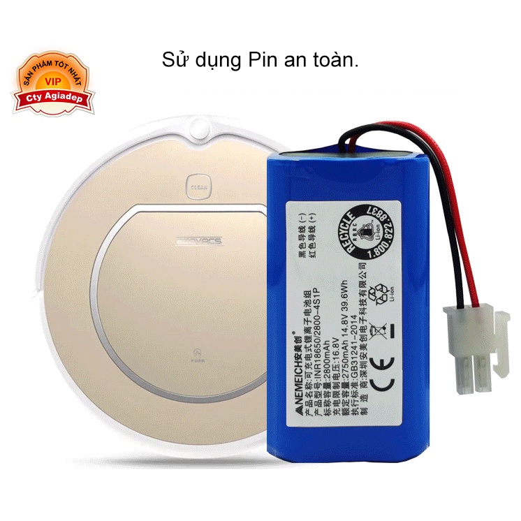 Pin robot hút bụi lau nhà ecovacs deebot CEN 540 546 550/640/663/665