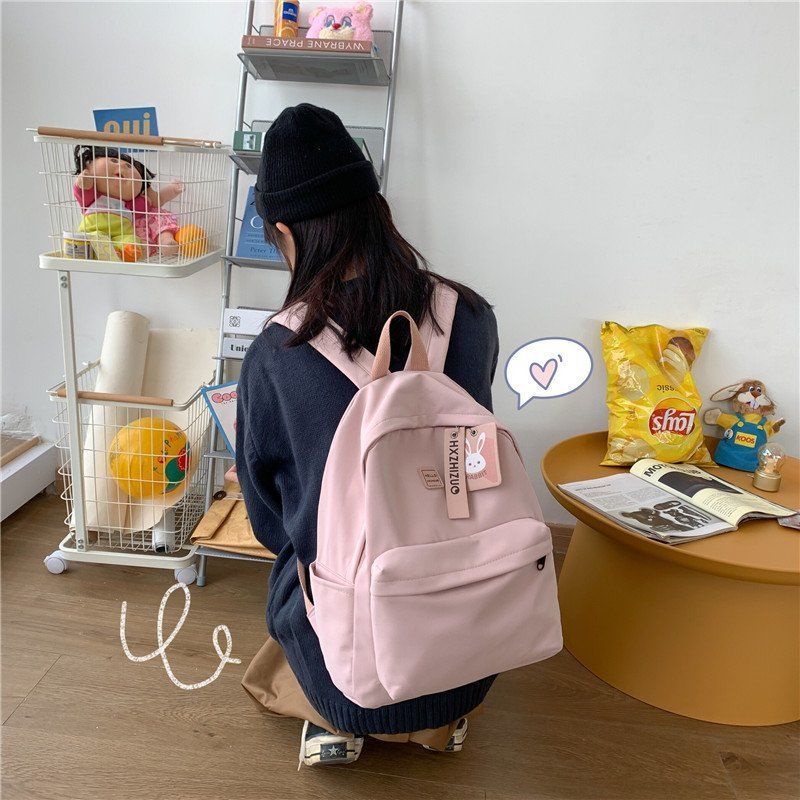 Túi đeo vai hai quai phong cách Hàn Quốc đơn giản dễ phối đồ cho nữ sinh viên - Chứa được máy tính 14 inch