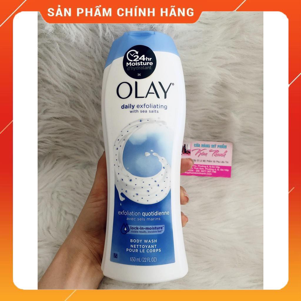 Sữa tắm tẩy tế bào chết Olay muối biển 650ml