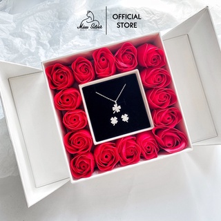 [QUÀ TẶNG 20-10] Hộp qua tặng hoa hồng Miuu Silver, quà tặng sinh nhật, valentine De Rose