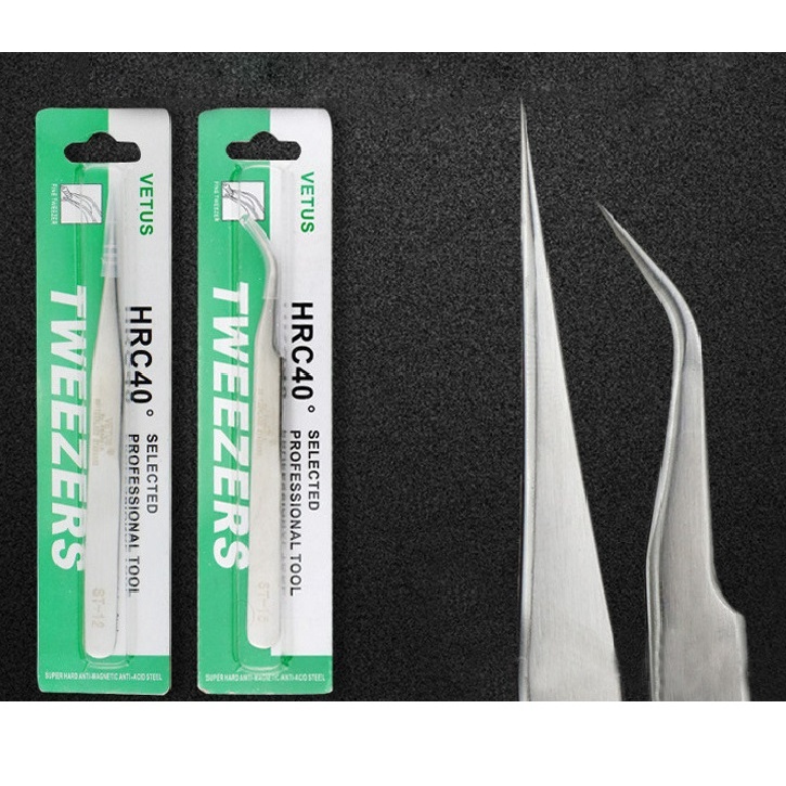 Nhíp gắp mi nối bằng thép không gỉ VETUS TWEEZERS