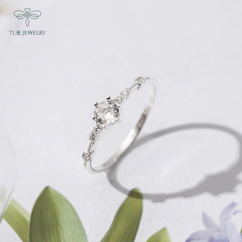 Nhẫn bạc nữ TLEE Snow Princess Nor nạm đá lấp lánh NCJ A0163