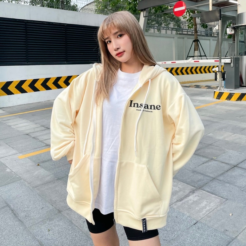 Áo Khoác Hoodie Zip Insane® Basic ver 1.0 - màu Mỡ Gà