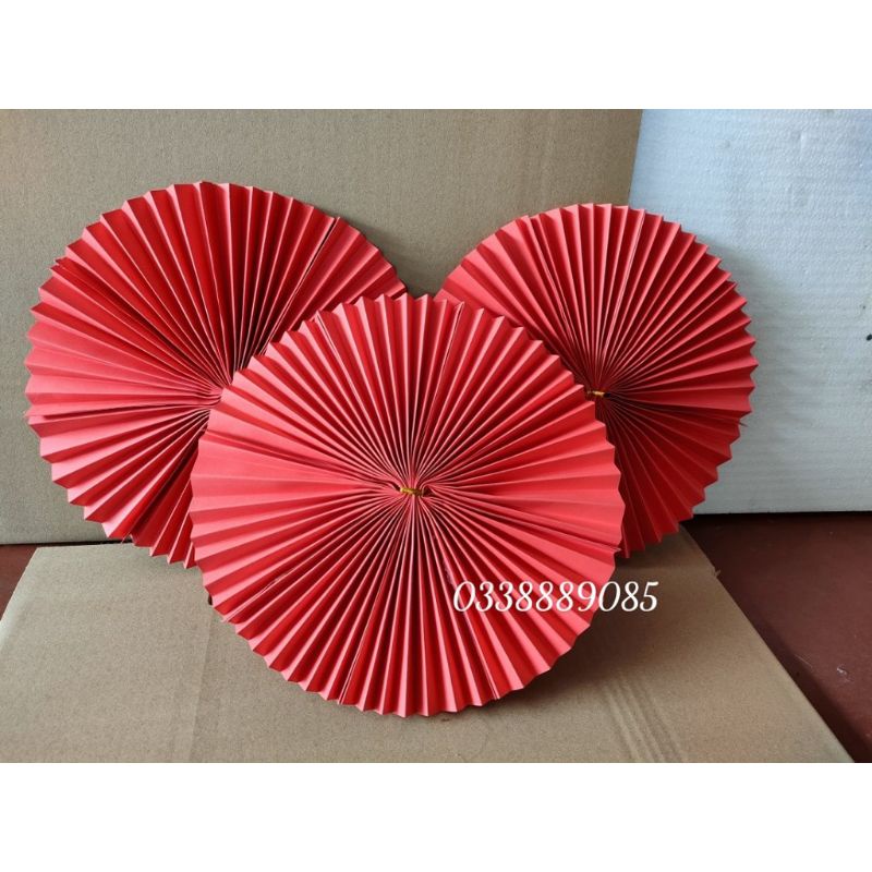 Quạt tròn làm oản,trang trí Tết siêu đẹp