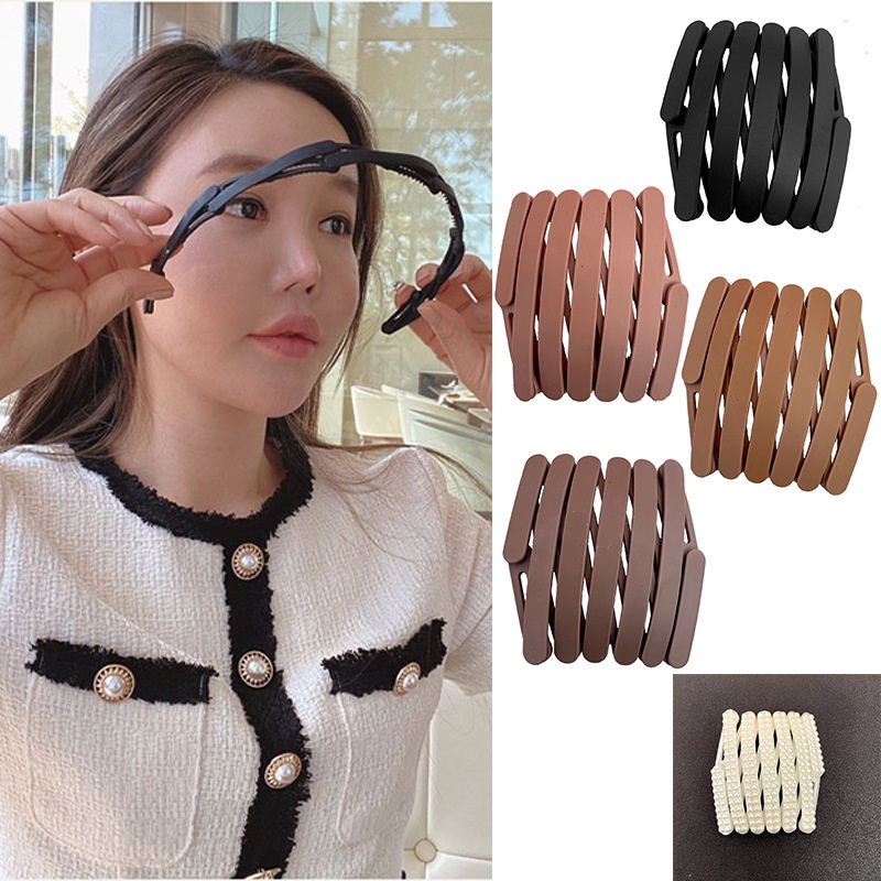 Băng Đô Cài Tóc Bằng Nhựa Chống Trượt Thiết Kế Mới Tiện Lợi Dễ Dùng Cho Nữ
