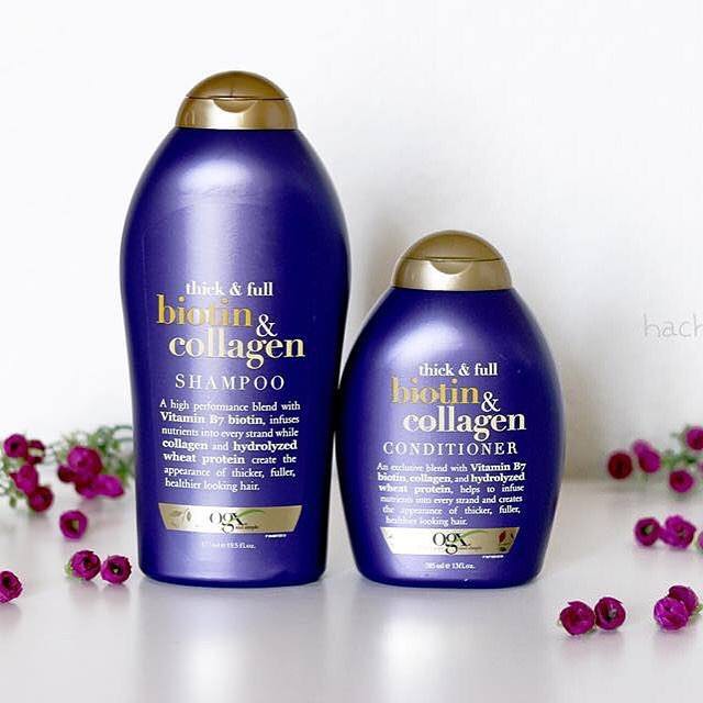 Bộ Dầu Gội Xả Biotin Collagen Ogx 385ml Chính Hãng