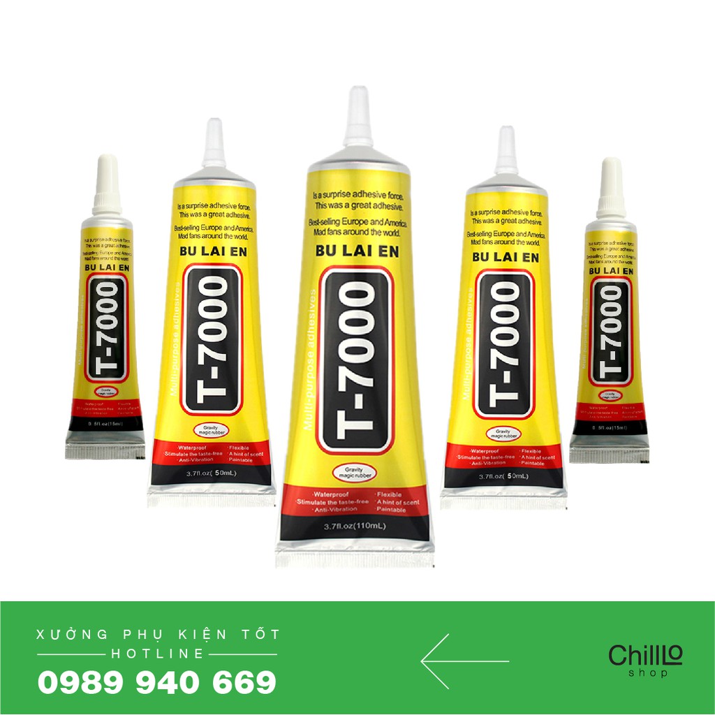 Keo T-7000 Acrylic 50ml Đa Năng Màu Đen - Keo Chuyên Dụng Dán Đồ Dùng Sửa Chữa Điện Thoại, Màn Hình, Đồ Chơi Thủ Công