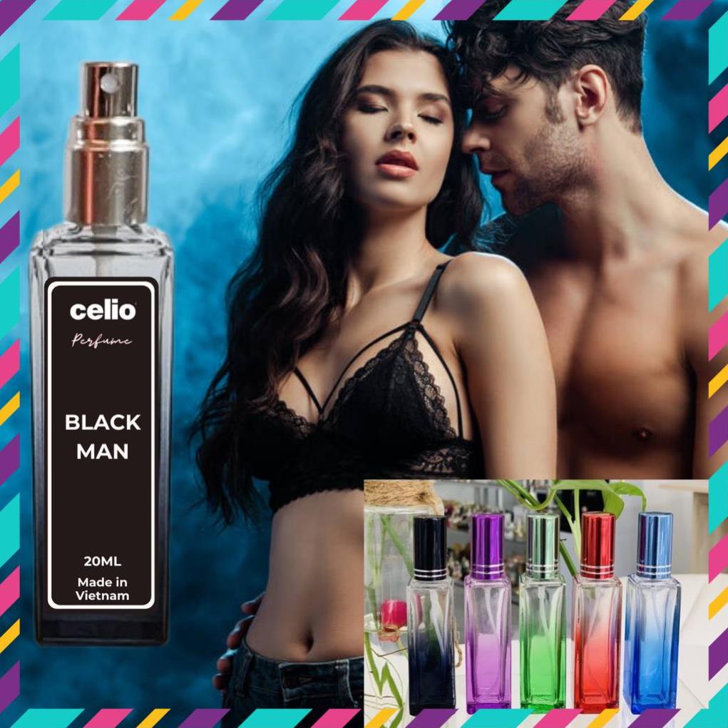 Nước Hoa Vùng Kín Nam Black Man CELIO 20ml Lôi Cuốn Mãnh Liệt Chính Hãng (Có che tên) Lưu Hương Cả Ngày Cho Cậu Bé